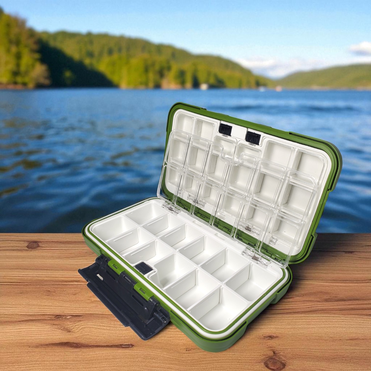 Gambar produk TaffSPORT Kotak Perkakas Kail Pancing Tackle Box Waterproof L - DY029