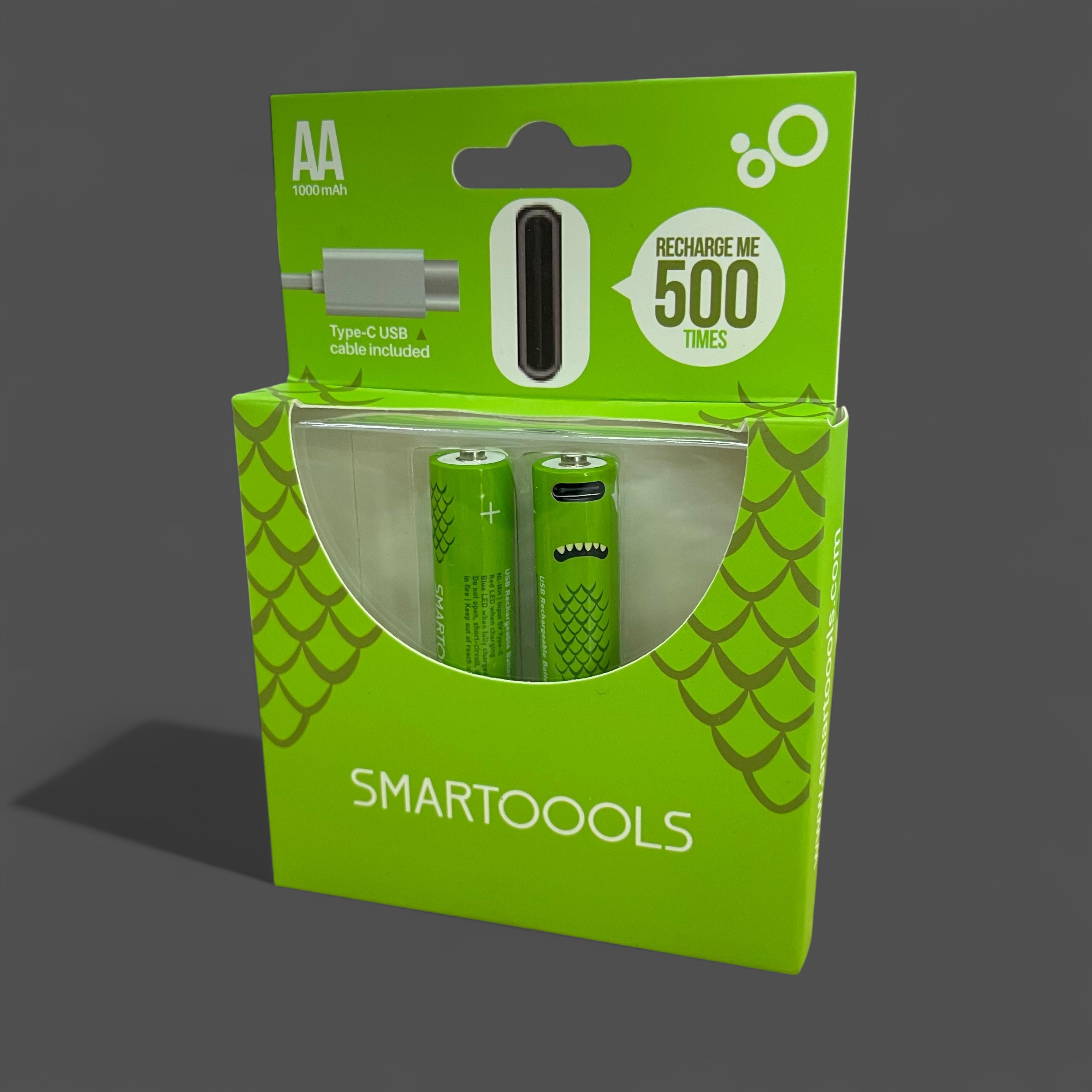 Gambar produk MICROBATT Baterai Rechargeable AA Ni-MH 1.2V 1000mAh USB Type C 2PCS AA-1000mAh