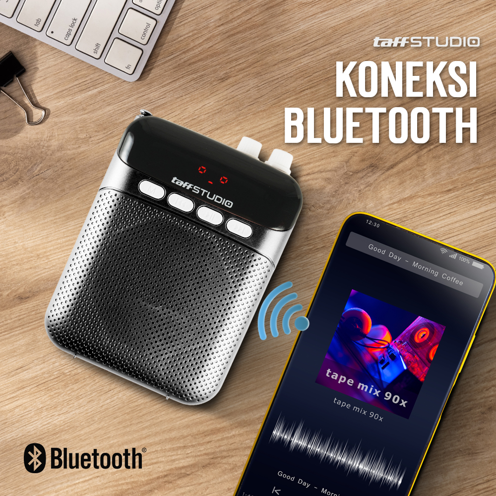 Gambar produk TaffSTUDIO Speaker Pinggang Bluetooth Voice Amplifier Wireless 8W - S26