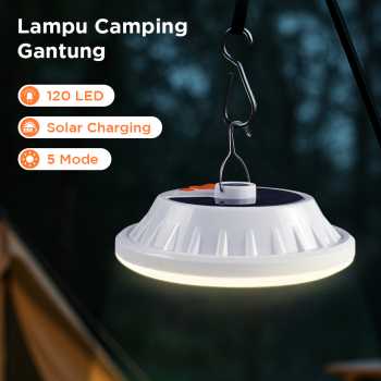 Gambar produk Pocketman Lampu LED Camping Waterproof Solar Emergency Cool White - HS-V62