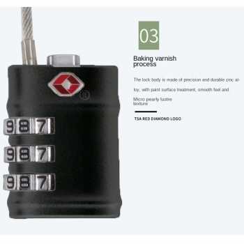 Gambar produk CoolCell Gembok Koper Angka 3 Digit Suitcase Password TSA Lock - TSA007
