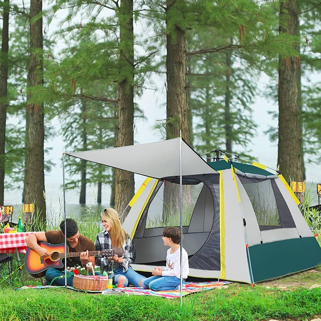 Gambar produk HOUKAI Tenda Camping Lipat Otomatis 3-4 Orang Waterproof - YZTP