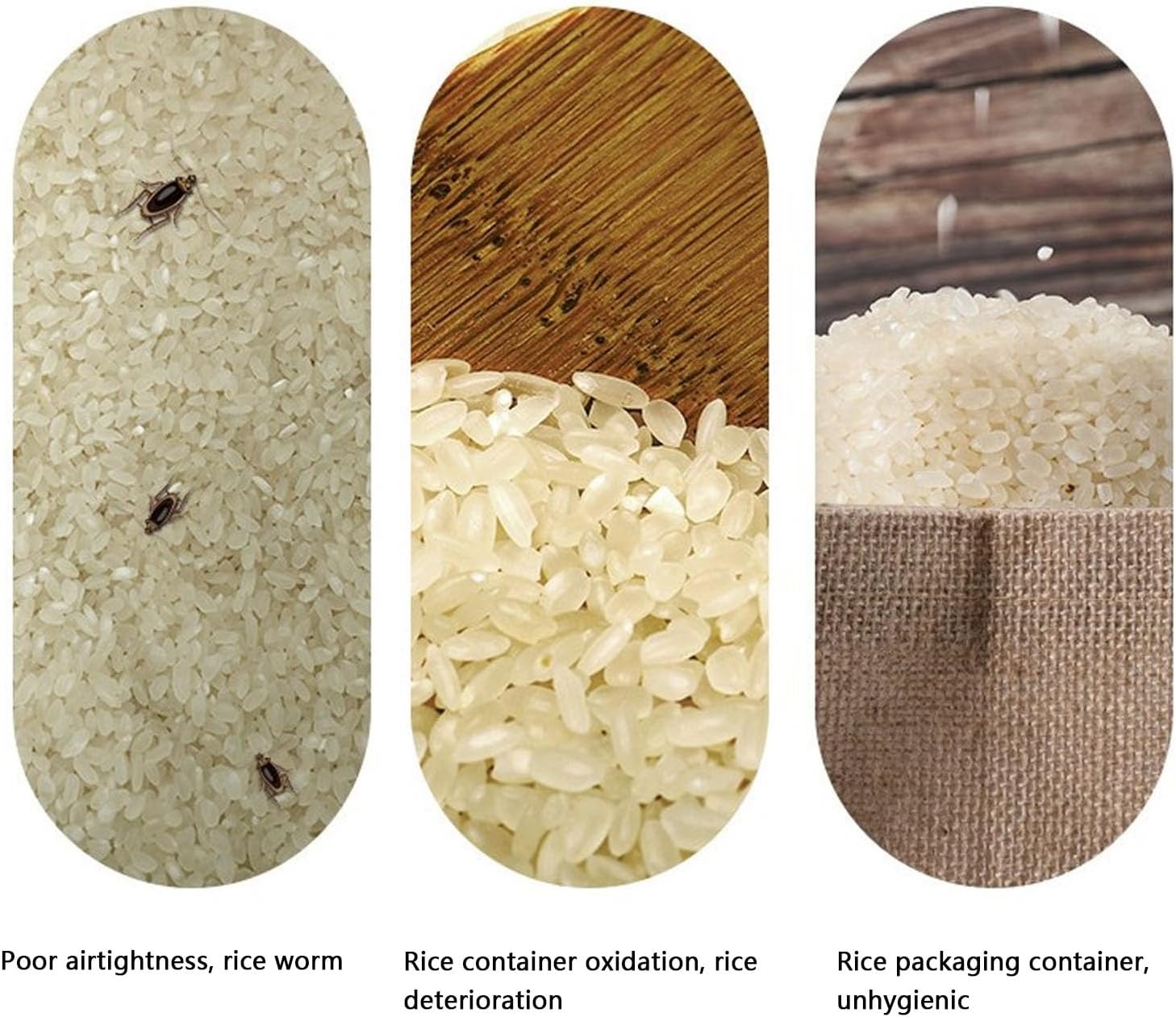 Gambar produk JOY Tempat Beras Household Dispenser Rice with Measuring Cup Rice 5kg - HJ