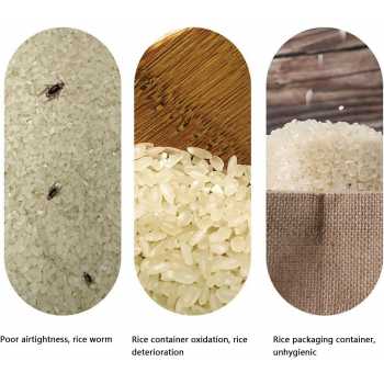 Gambar produk JOY Tempat Beras Household Dispenser Rice with Measuring Cup Rice 5kg - HJ