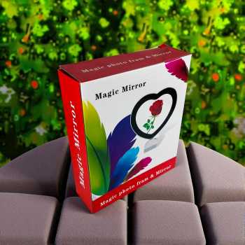 Gambar produk LOX Cermin Make Up Heart Shaped Magic Mirror Table LED - L-223