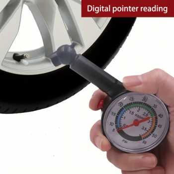 Gambar produk KAWISH Alat Ukur Tekanan Ban Mobil Motor Manometer Analog Tire Gauge - KWS130