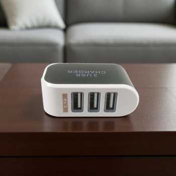 Gambar produk Adaptor Travel Charger USB 3 Port 5V 3.1A - EKA