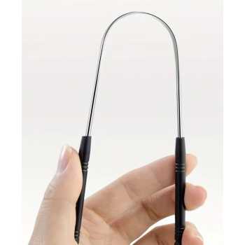 Gambar produk Uung Pembersih Lidah Bau Mulut Tongue Scraper Stainless Steel - INU149