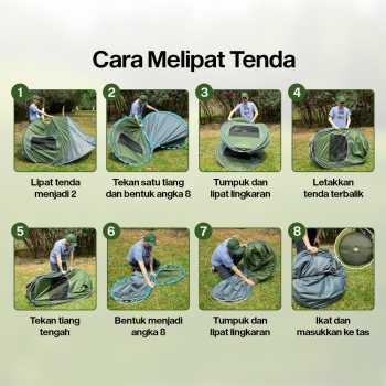 Gambar produk KingRunning Tenda Camping Lipat Otomatis 3-4 Orang Single Layer - S-T414