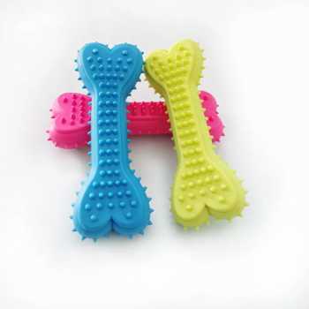 Gambar produk Bonelonov Mainan Anjing Chew Toy Soft Rubber Bite Model Tulang 4 PCS - INU138