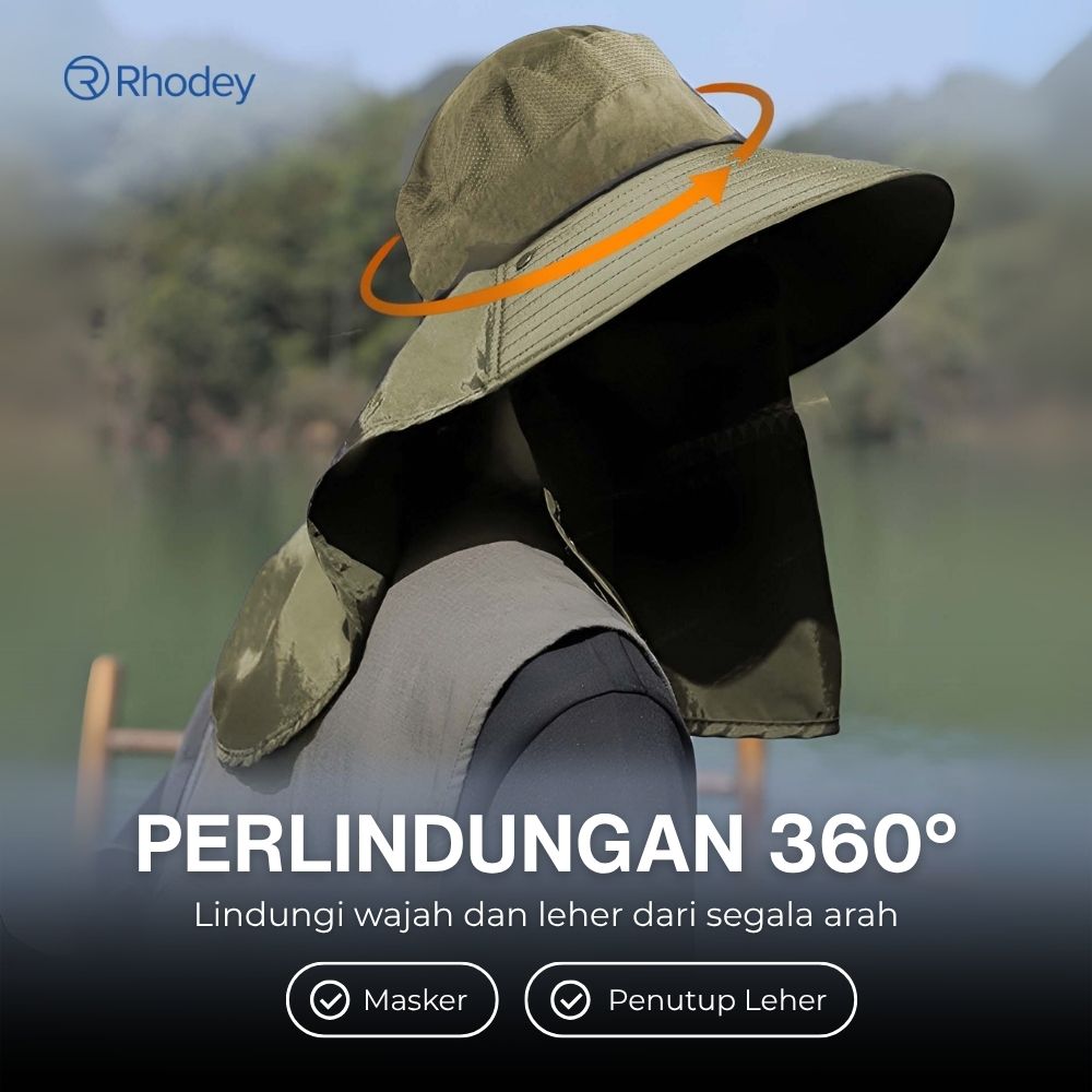 Gambar produk Rhodey Topi Rimba Outdoor Anti UV Waterproof Boonie Hat Nylon - GL012