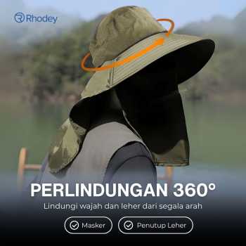 Gambar produk Rhodey Topi Rimba Outdoor Anti UV Waterproof Boonie Hat Nylon - GL012