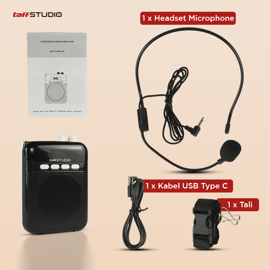 Gambar produk TaffSTUDIO Speaker Pinggang Bluetooth Voice Amplifier Wired 8W - S26