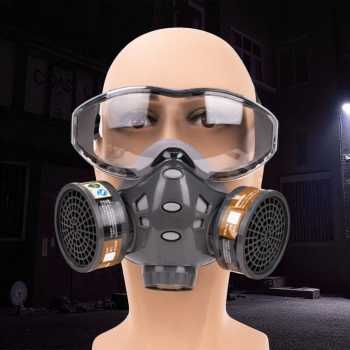 ASL Masker Gas Respirator Full Face with Activated Carbon Filter - 8200