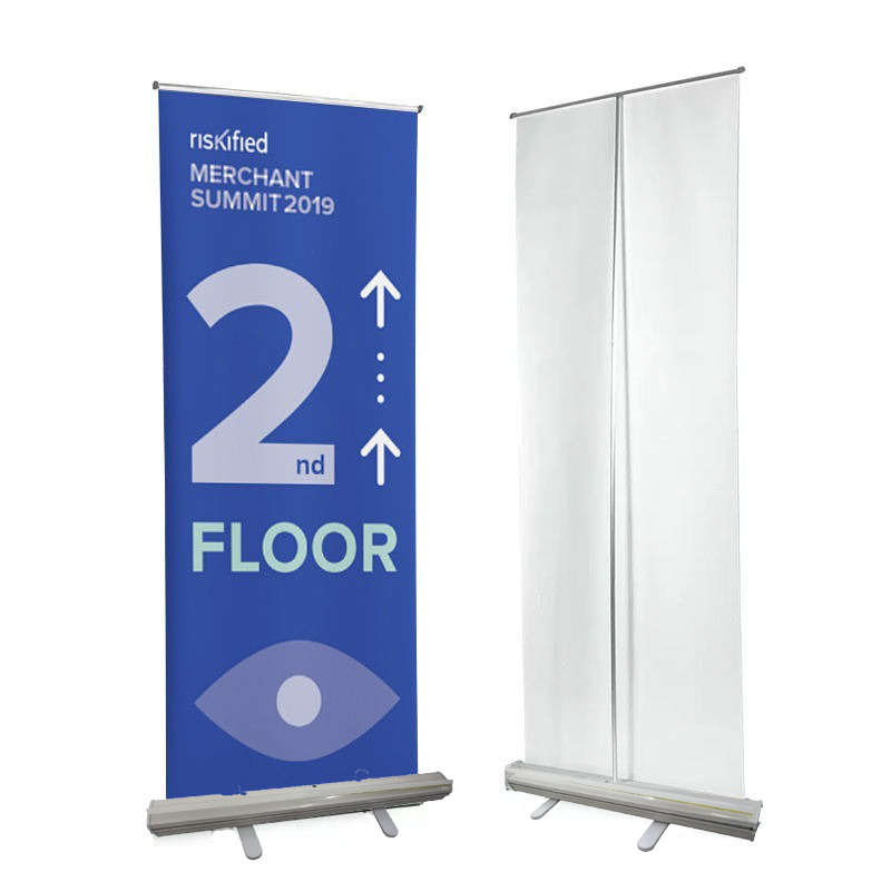 Gambar produk JVNT Roll Up Banner Plastic Poster Advertising Display Stand 80x200cm - J-200