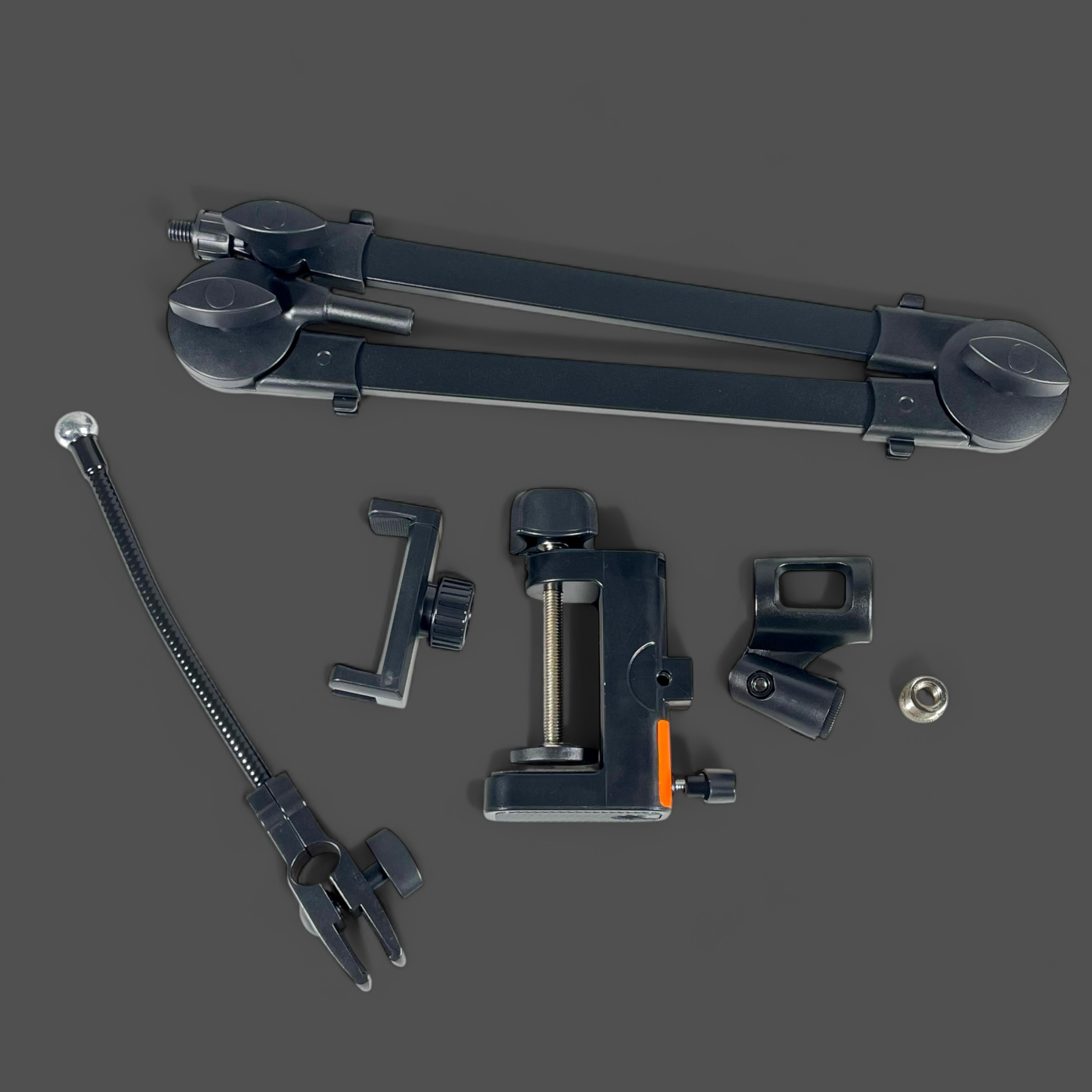 Gambar produk TaffSTUDIO Stand Holder Mikrofon Boom Arm Lazypod with Phone Holder - AK-V7