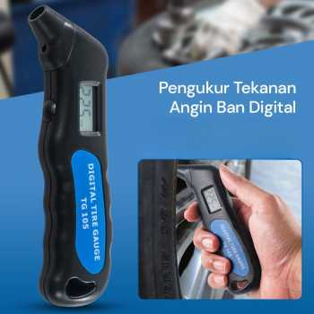 TEHAOGJ Pengukur Tekanan Angin Ban Mobil Digital Tire Pressure Gauge - TG105