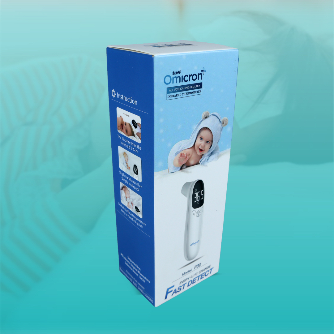 Gambar produk TaffOmicron Termometer Suhu Badan Digital Thermogun Infrared Memory - F02