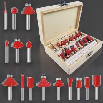 RCT Mata Bor Tungsten Carbide Router Bit Woodworking 8mm 15 PCS - RCT-15