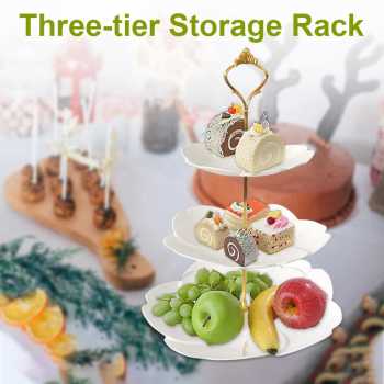 Gambar produk AXOP Rak Kue Susun 3 Tingkat Plate Cake Decoration Cherry Blossom - A-3