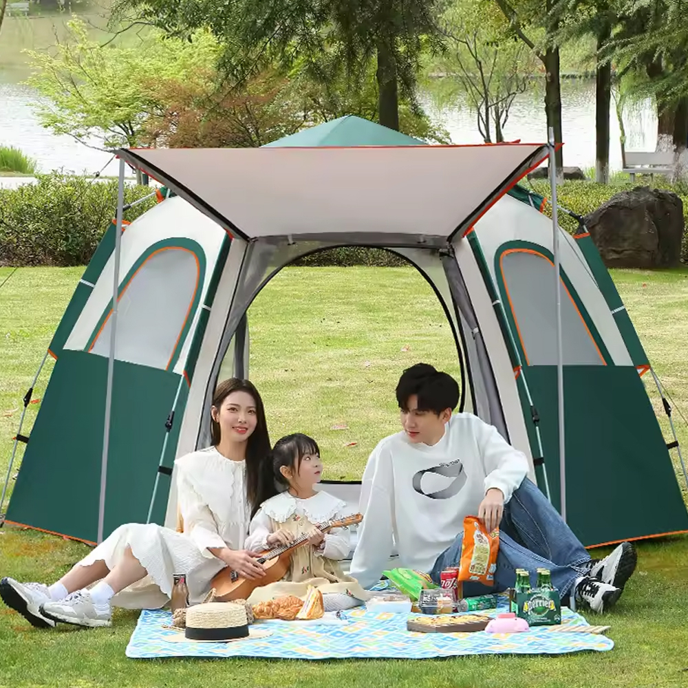 Gambar produk AstaGear Tenda Camping Lipat Otomatis 5-8 Orang Double Layer Rainproof - SH-015