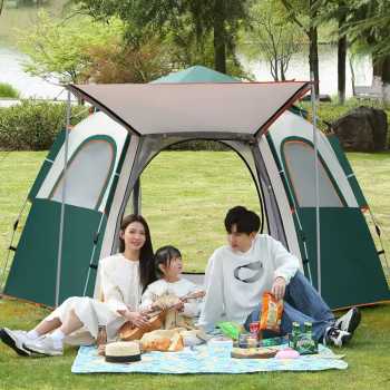 Gambar produk AstaGear Tenda Camping Lipat Otomatis 5-8 Orang Double Layer Rainproof - SH-015