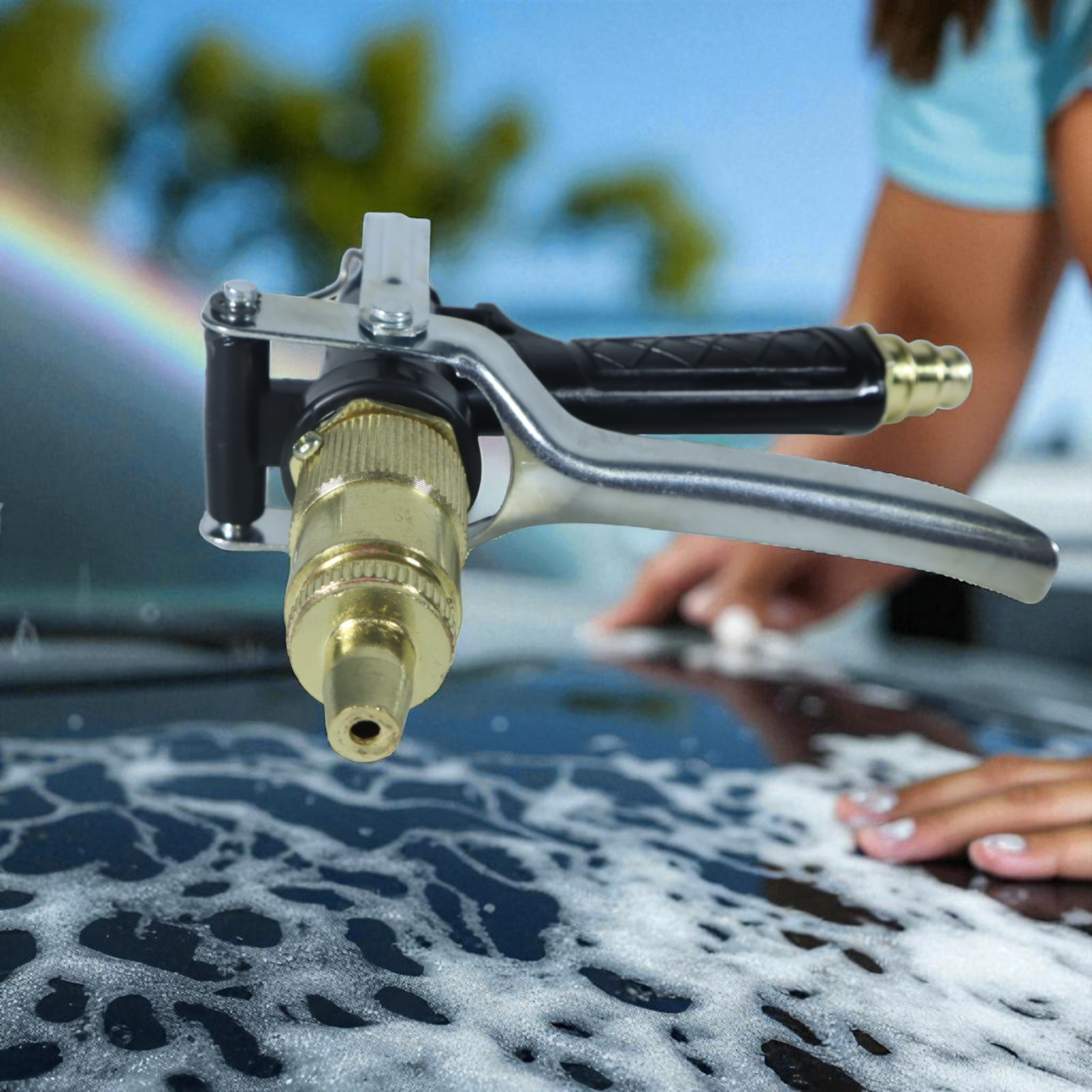 Gambar produk PAGODA Semprotan Air Steam Cuci Mobil Copper Plating Water Gun - DT-GYQ-7