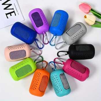 Gambar produk ASOLID Handuk Microfiber Quick Dry Cooling Ice Towel Silicon Case 90x30cm - AS13