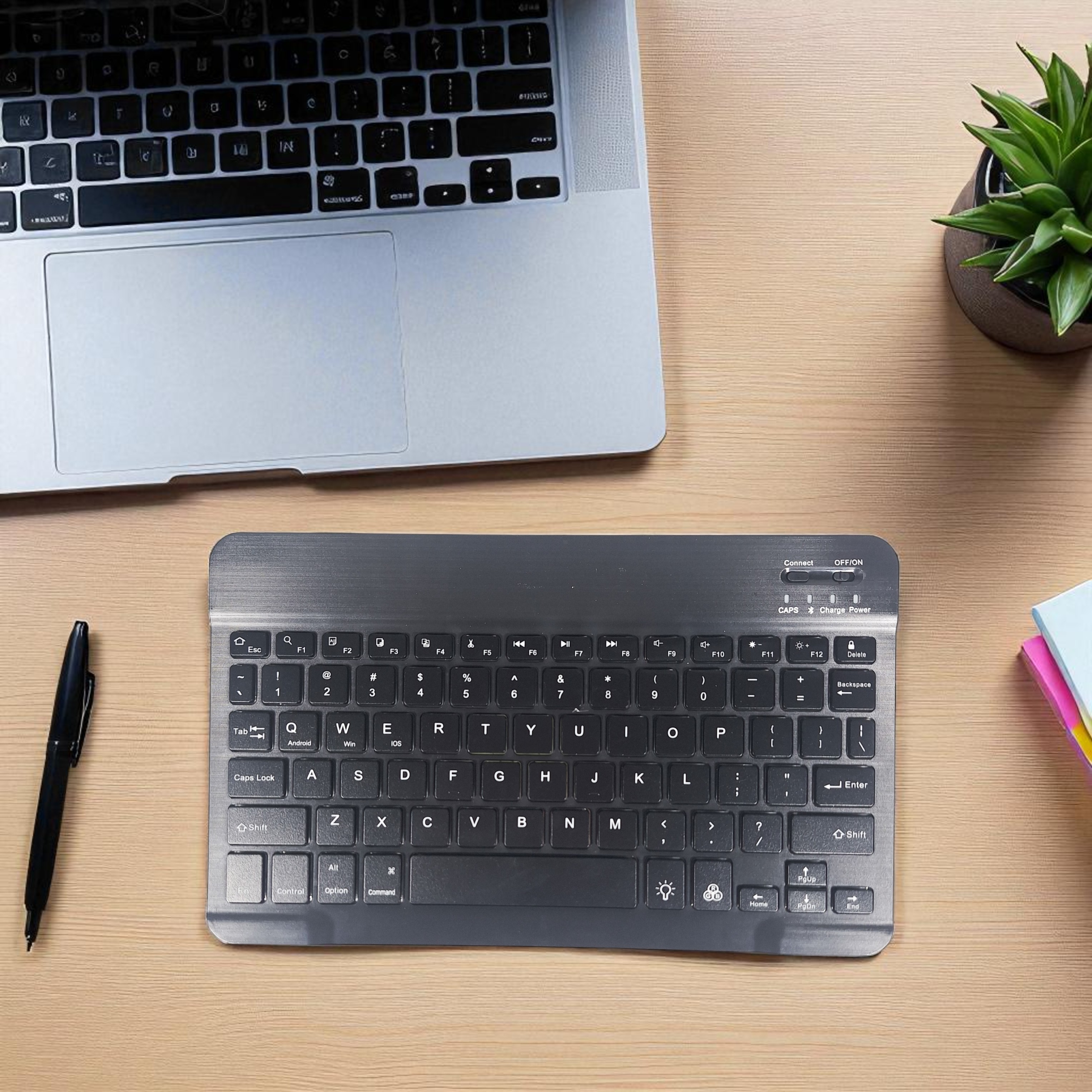 Gambar produk EMTRA Keyboard Wireless Mini Bluetooth RGB Silent Click Rechargeable - SS01