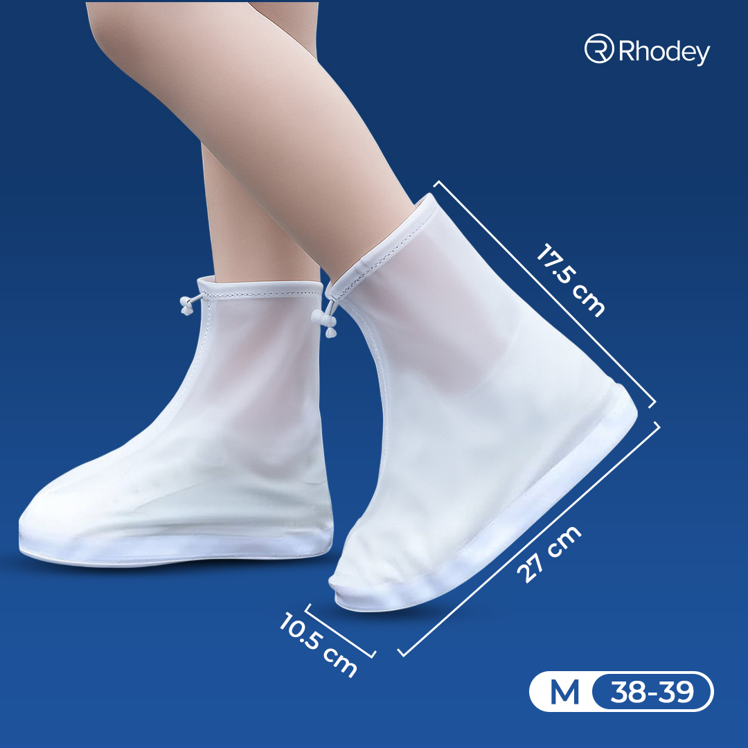 Gambar produk Rhodey Jas Hujan Sepatu Anti Air Shoes Cover PVC with Zipper M 38-39 - FV031