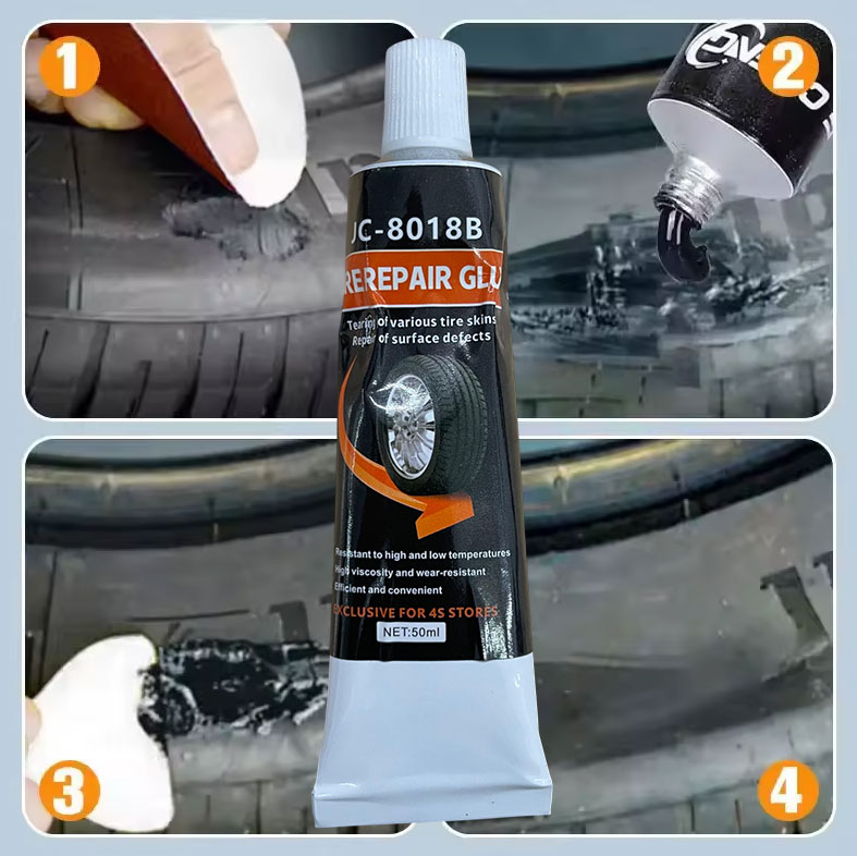 Gambar produk CHENG Lem Tambal Ban Mobil Car Tire Repair Glue Resistant 50ml 1PCS - JC-8018B