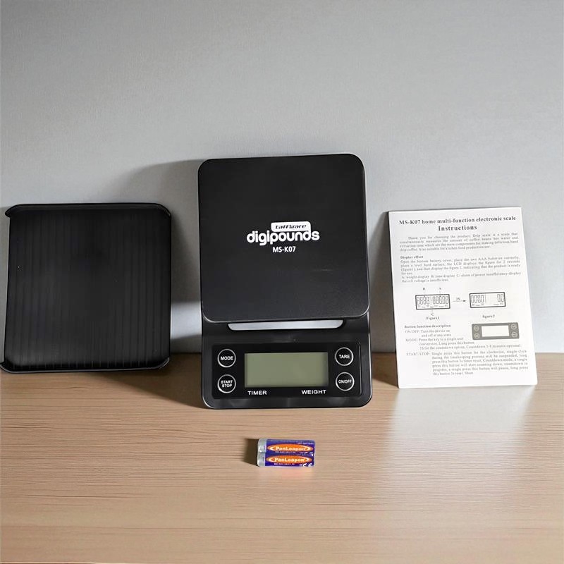 Gambar produk Taffware Digipounds Timbangan Kopi Digital Timer Coffee Scale 5kg 0.1g - MS-K07