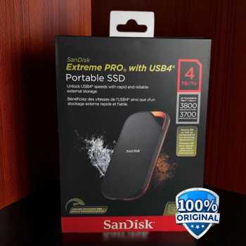 Gambar produk SanDisk Extreme PRO Portable SSD 3800MB/s USB Type C 4.0 4TB - SDSSDE82