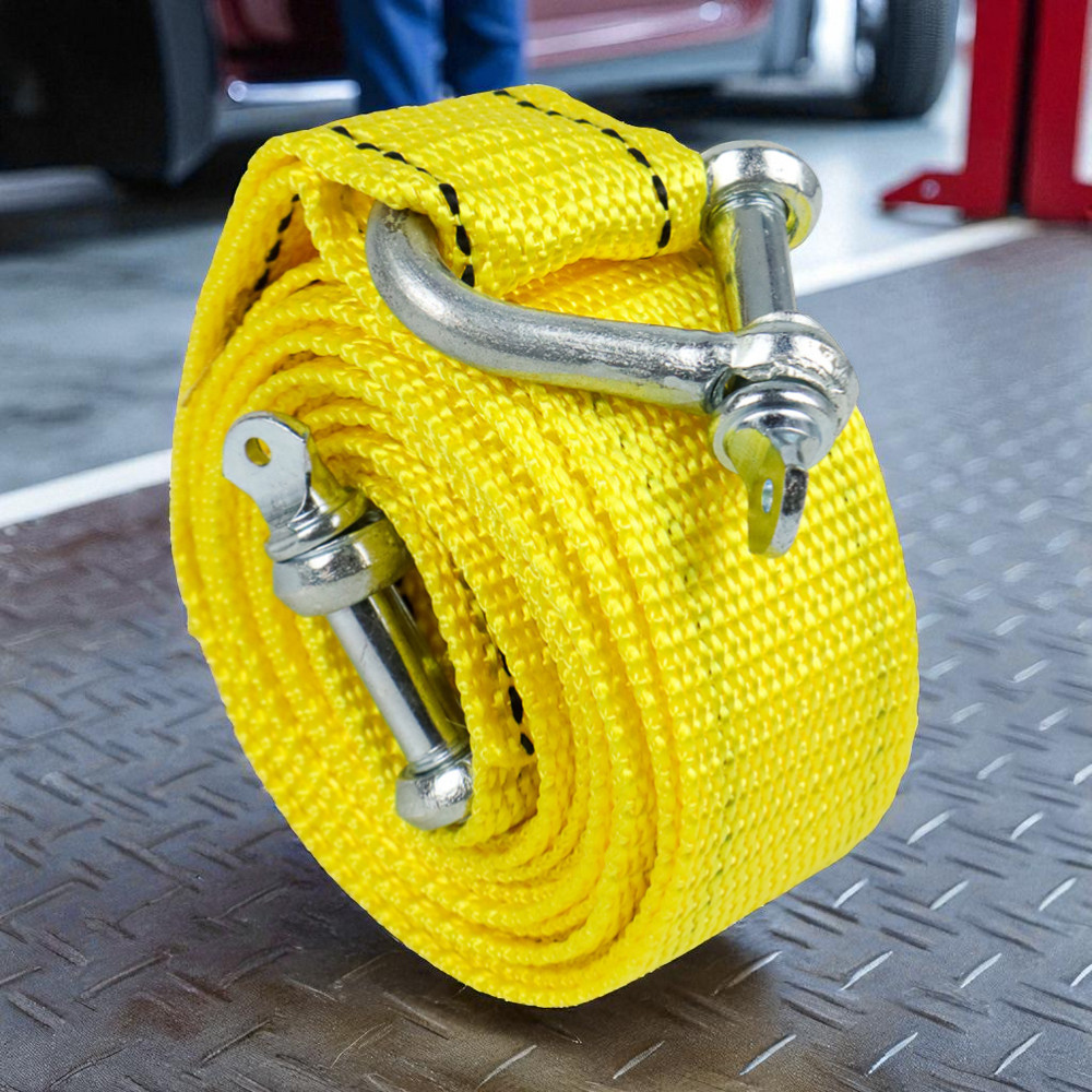 Gambar produk JEELY Tali Derek Mobil Emergency Tow Rope Metal Buckle U-Type 2.9M - JL30