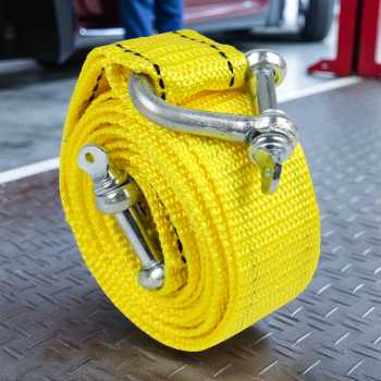 Gambar produk JEELY Tali Derek Mobil Emergency Tow Rope Metal Buckle U-Type 2.9M - JL30