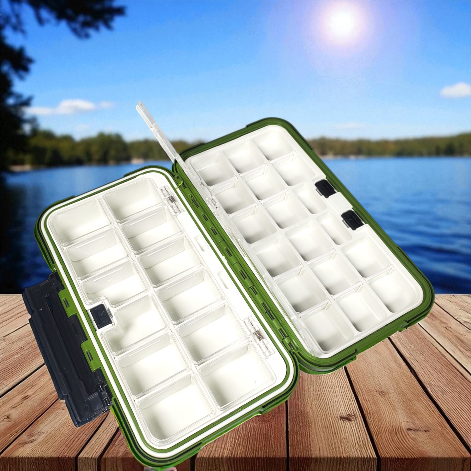Gambar produk TaffSPORT Kotak Perkakas Kail Pancing Tackle Box Waterproof L - DY029