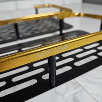 Gambar produk TaffHOME Rak Gantung Kamar Mandi Organizer Rack Aluminium 2 PCS - SHR241