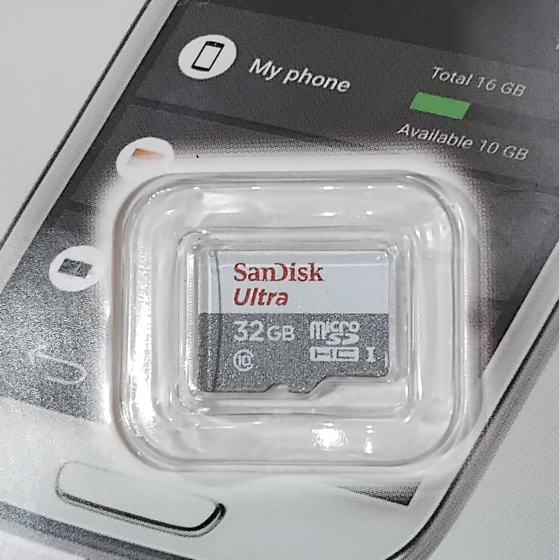 Gambar produk SanDisk Ultra microSDHC/SDXC UHS-I Class 10 100MB/s 32GB - SDSQUNR