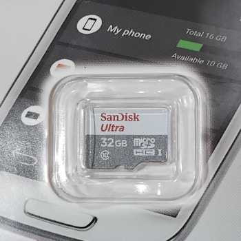 Gambar produk SanDisk Ultra microSDHC/SDXC UHS-I Class 10 100MB/s 32GB - SDSQUNR