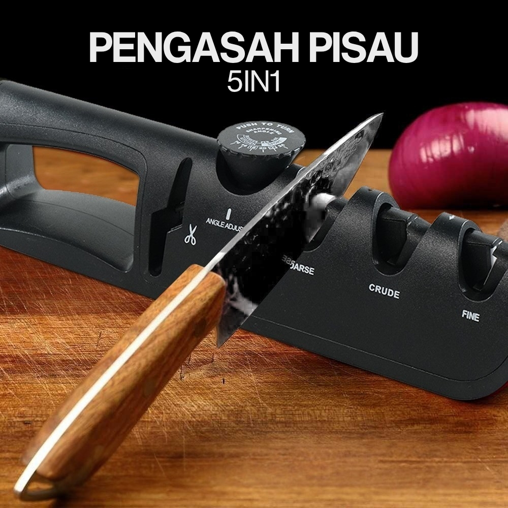 Gambar produk WAK Pengasah Pisau Dapur 4in1 Gunting Knife Sharpener Profesional - WK2003C