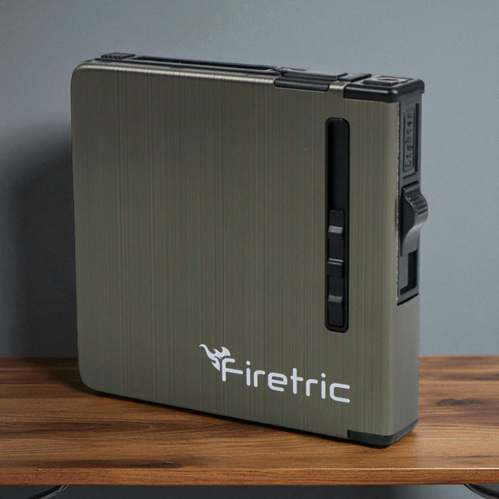 Gambar produk Firetric Kotak Rokok 20 Slot dengan Korek Gas - JD-YH037