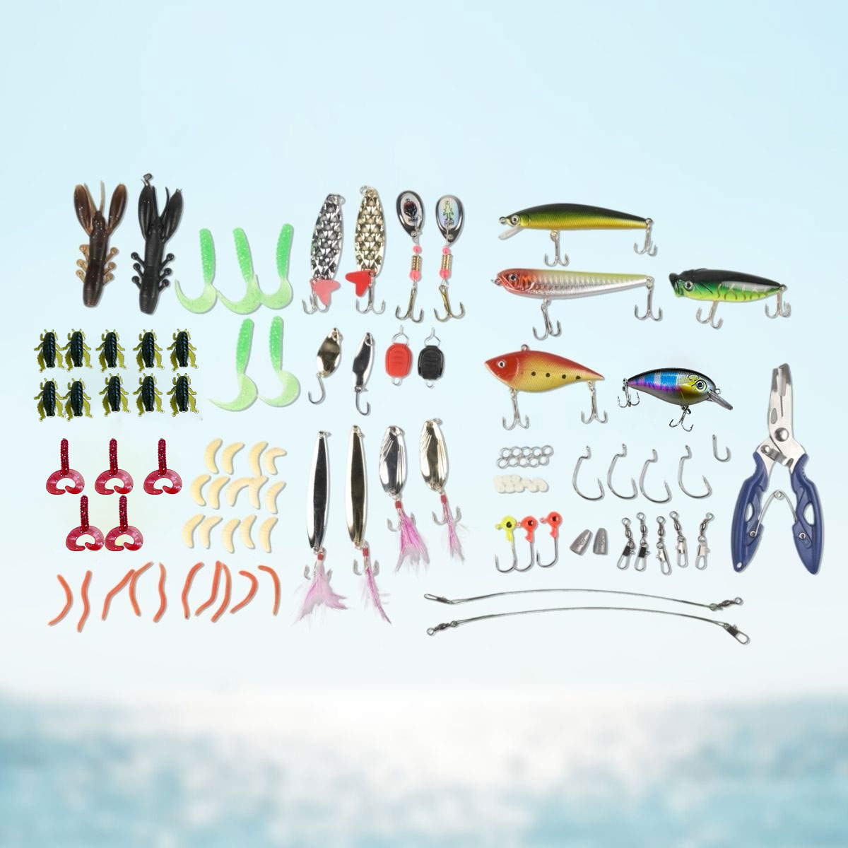 Gambar produk LIXADA Umpan Pancing Ikan Set Fishing Bait Kit 101 PCS - DWS250-H