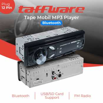 Gambar produk Taffware Tape Mobil Audio MP3 Player Bluetooth 5.0 60W with Remote - MP3-S211L