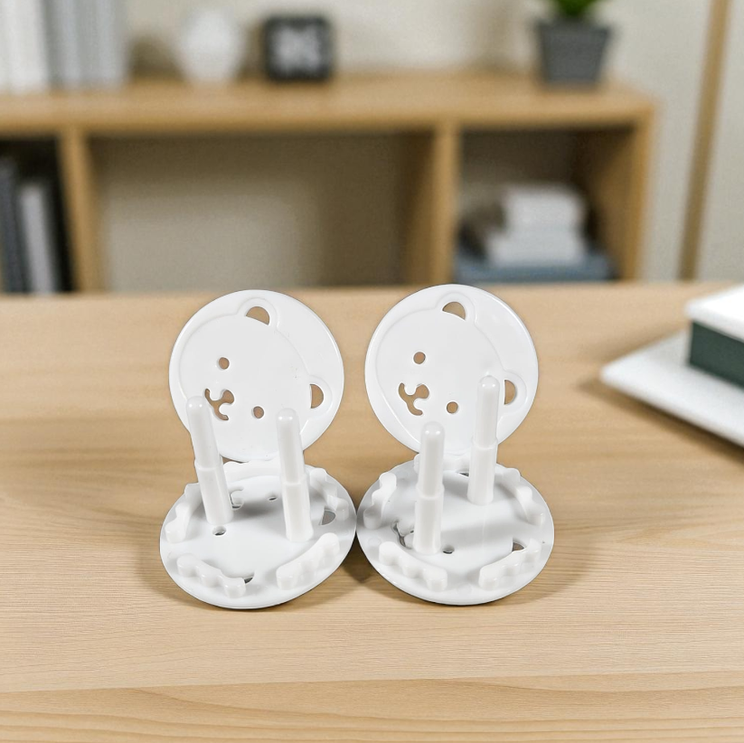 Gambar produk Slyz Safety Socket Plug Listrik Outlet Cover Bear Model EU Plug 10 PCS - INU96