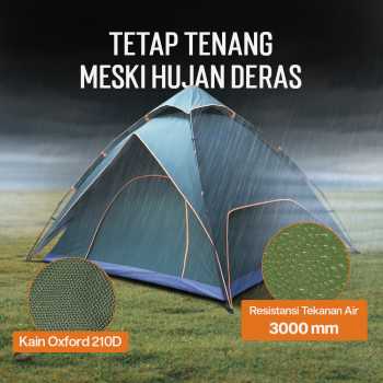 Gambar produk AstaGear Tenda Camping Lipat Otomatis 3-4 Orang Double Layer - ZK50