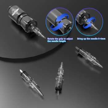 Gambar produk YUILONG Wireless Tattoo Machine Kit Travel 4mm 1300mAh with Cartridge - YL359