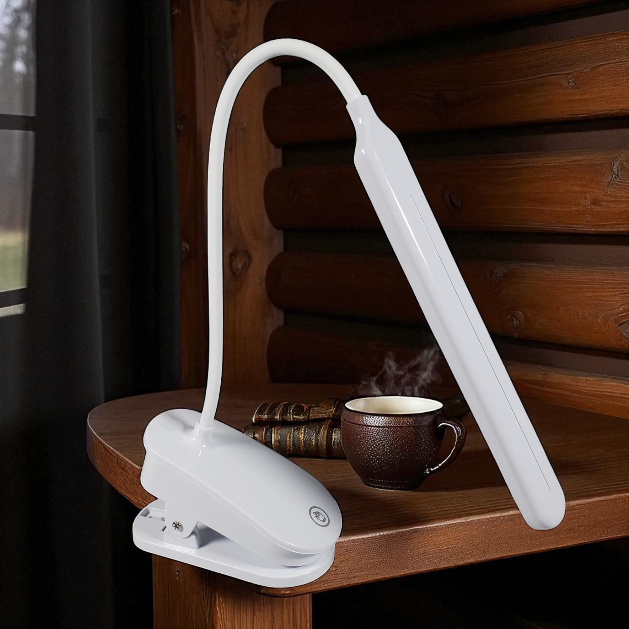 Gambar produk NEWSTYLE Lampu Meja Belajar Klip Adjustable Rechargeable 3 Color 2.5W - NS-25