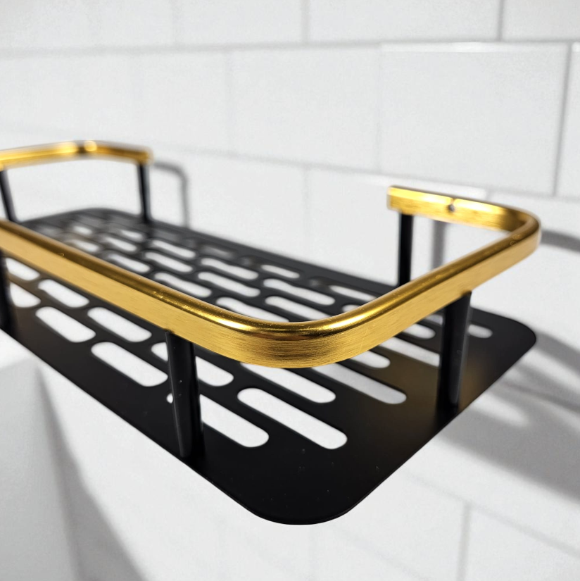 Gambar produk TaffHOME Rak Gantung Kamar Mandi Organizer Rack Aluminium 2 PCS - SHR241