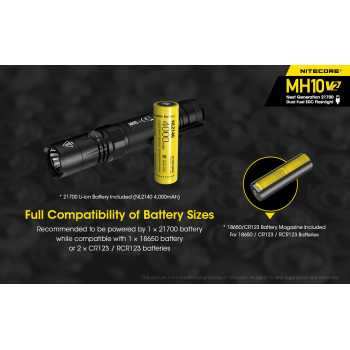 Gambar produk NITECORE Senter CREE XP-L2 V6 LED IP68 1200 Lumens - MH10 V2