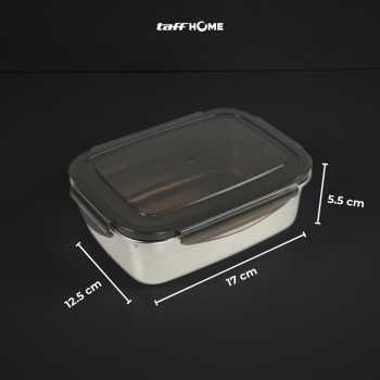 Gambar produk TaffHOME Kotak Makan Anti Tumpah Reguler Lunch Box Stainless Steel 304 550ml - Slyz52